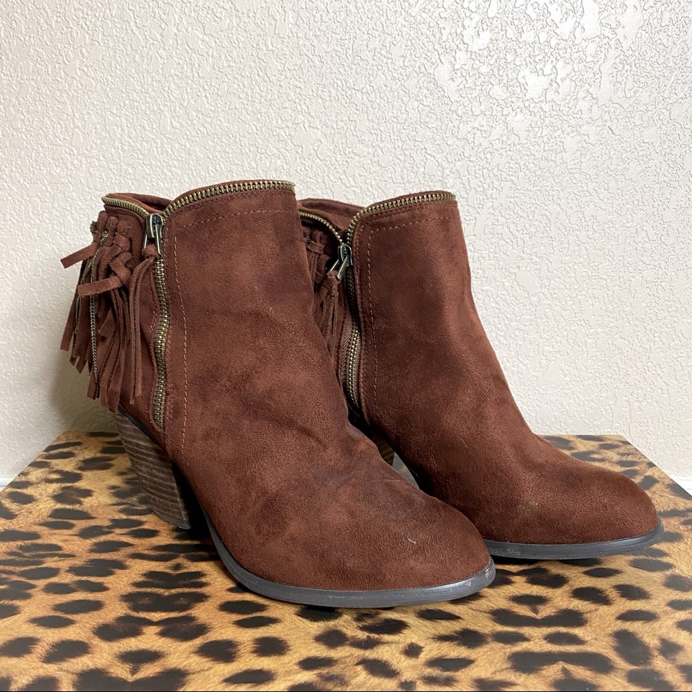Not Rated booties with fringe